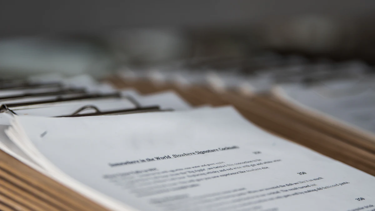 restaurant menus on clipboards close up